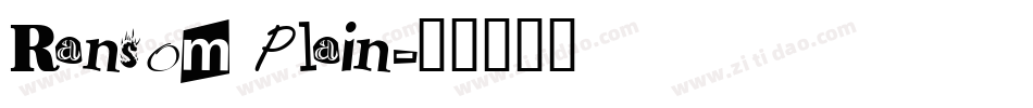 Ransom Plain字体转换